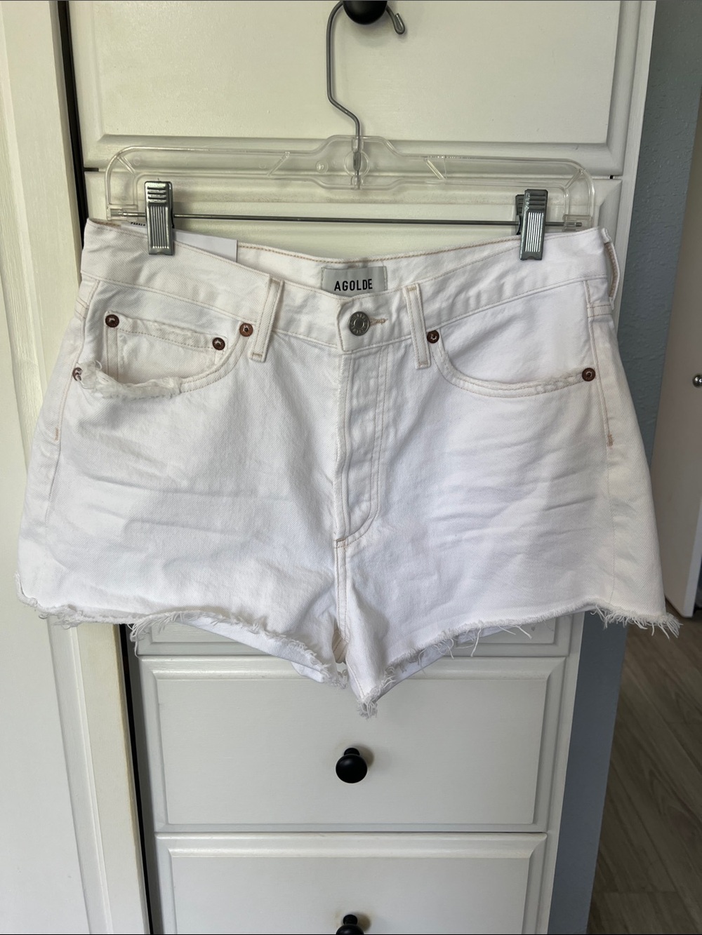 AGOLDE Parker vintage cut off High-Rise Denim Shorts
